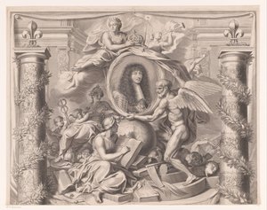 Allegorisches Porträt von Ludwig XIV (oberer Teil)