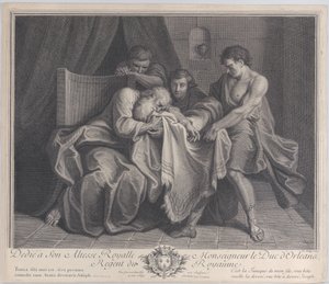 Jakob weint in das Gewand seines Sohnes, während seine anderen Söhne es ihm entreißen, 1724