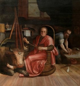Der heilige Lukas malt die Madonna