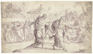 Josua lässt die fünf Könige der Ammoniter hinrichten (Historie von Josua)