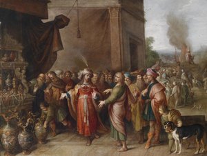 Kroisos zeigt Solon seine Schätze von Frans Francken the Younger