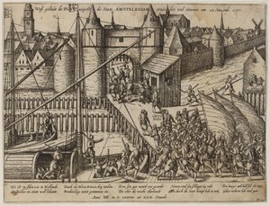 Der Angriff auf Amsterdam am 23. November 1577 von Frans Hogenberg