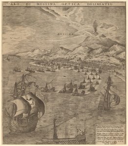 Seeschlacht in der Straße von Messina von Frans Huys after Pieter Bruegel the Elder