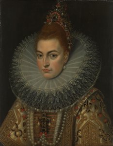 Porträt der Erzherzogin Isabella Clara Eugenia (1566-1633), Infantin von Spanien, ca. 1600 von Frans II (studio of) Pourbus