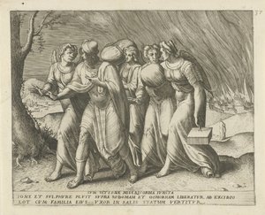Lot verlässt Sodom von Frans Menton