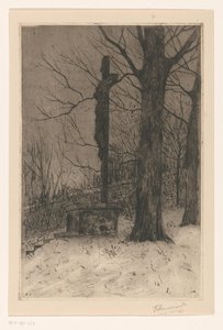 Kruzifix neben Baum von Frans Smissaert (signed by artist)