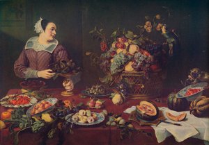 La Vendedora De Frutas, Die Obstverkäuferin, 1636, um 1934 von Frans Snyders or Snijders