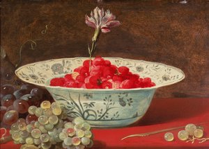 Erdbeeren mit einer Nelke von Frans Snyders or Snijders
