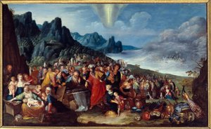 Die Ankunft der Hebräer im gelobten Land nach dem Durchzug durch das Rote Meer von Frans the Elder Francken