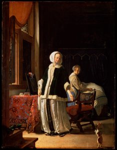 Morgen einer jungen Dame, um 1660 von Frans van Mieris
