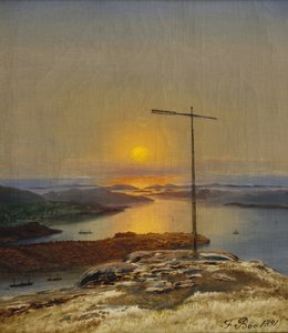 Blick vom Sandviksfjellet, Bergen von Frants Diderik Boe