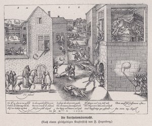 Das Massaker an Bartholomäus, Paris, Frankreich von Franz (after) Hogenberg