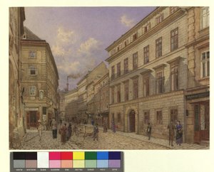 Blick in die Riemergasse zur Singerstraße von Franz Alt
