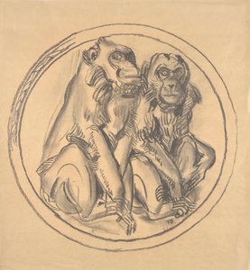 Entwurf zum Relief im Affenhaus des Schönbrunner Tiergartens