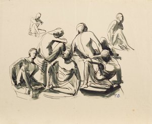 Sieben sitzende Jünglinge von Franz Barwig d. Ä.