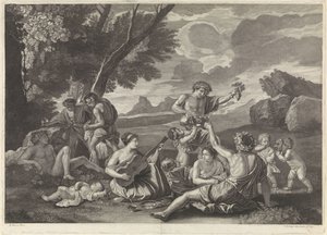 Landschaft mit Bacchantinnen