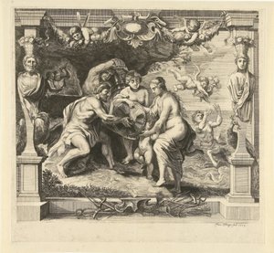 Thetis erhält von Vulkan Waffen für Achilles