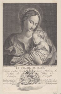 Jungfrau und Kind, mit dem schlafenden Christkind in ihren Armen Le Someil de Jesus, 1743-1807