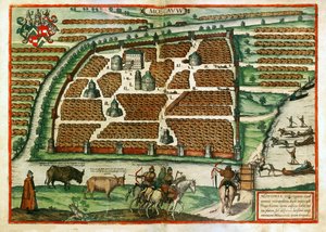 Karte von Moskau von Franz Hogenberg