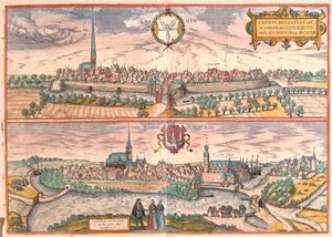Krempe und Rendsburg, Deutschland (Stich)
