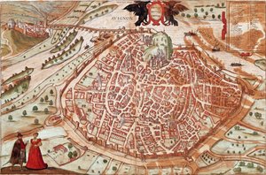 Karte von Avignon - Frankreich von Franz Hogenberg