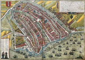 Plan von Amsterdam (Amstelredamum), Niederlande