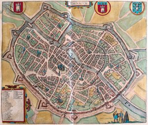 Tournai, Belgien (Gravur) von Franz Hogenberg