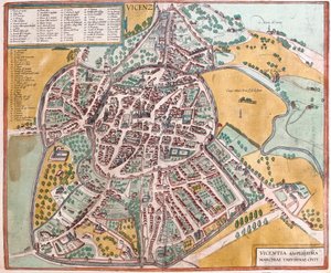 Vicenza, Italien (Stich) von Franz Hogenberg