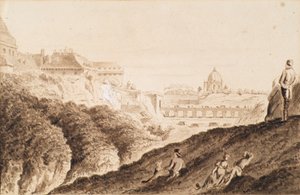 Die Hofburg mit Stadtgraben, Burgtor und Brücke von Franz Jaschke