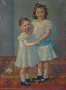 Porträt zweier Kinder von Franz Jaschke