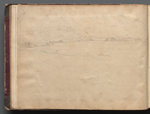 Album mit Ansichten von Rom und Umgebung, Landschaftsstudien, Seite 03b: Römische Panoramalandschaft von Franz Johann Heinrich Nadorp