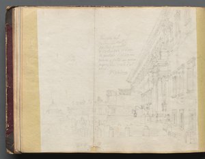 Album mit Ansichten von Rom und Umgebung, Landschaftsstudien, Seite 15b: Römische Architekturansicht