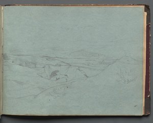 Album mit Ansichten von Rom und Umgebung, Landschaftsstudien, Seite 52a: Römische Landschaft von Franz Johann Heinrich Nadorp