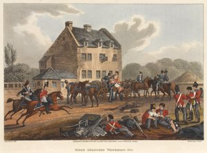 Hauptquartier Waterloo 1815, graviert von M. Dubourg, 1819