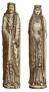 Chlodwig I. und seine Frau Chlotilde, 12. Jahrhundert, 1870