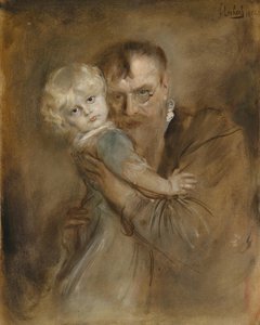 Selbstporträt mit Tochter Marion von Franz von Lenbach
