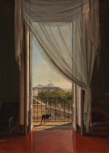 Ein Blick auf Neapel durch ein Fenster