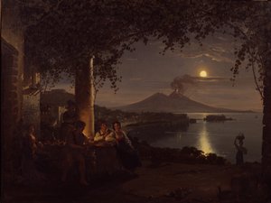 Mondscheinblick auf die Bucht von Neapel