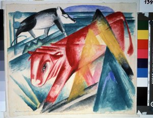 Tiere. Kuh und Wildschwein von Franz Marc