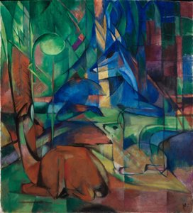 Rehe im Walde II von Franz Marc