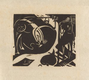 Zwei Fabeltiere von Franz Marc