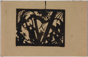 Wildpferdchen, Postkarte aus Sindelsdorf an Wassily Kandinsky in München von Franz Marc
