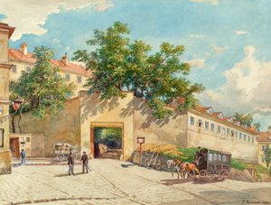 Das Polizei-Gefangenenhaus in der Theobaldgasse in Wien