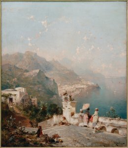 Elegante Damen überblicken den Golf von Salerno