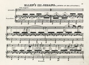 Anfangsnoten von Ave Maria von Franz Schubert