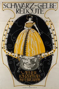 Schwarz-Gelbe Redoute Wiener Konzerthaus, 1914 von Franz Wacik