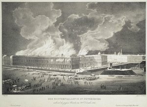 Brand im Winterpalast am 29. Dezember 1837, ca. 1838