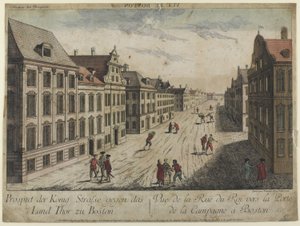 Ansicht der Rue du Roi - Boston (1776)
