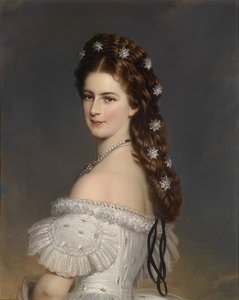 Kaiserin Elisabeth mit Diamantsternen im Haar