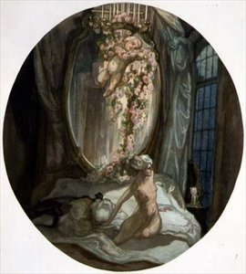 Frau auf einem Bett von Franz von Bayros (1866 1924)